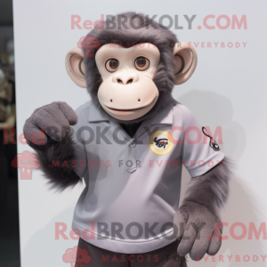 Mascotte de chimpanzé gris...