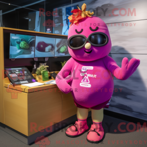 Magenta potet maskot...