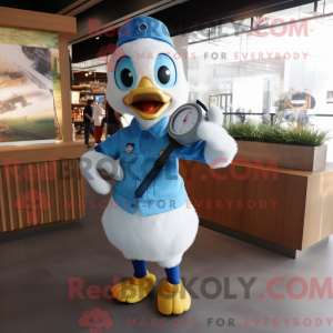 Blue Gosling maskot kostyme...