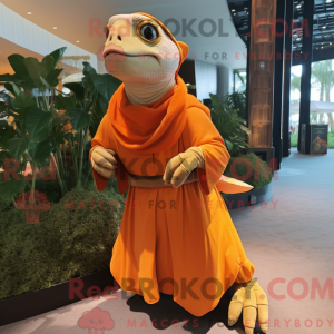 Orange Sea Turtle mascot...