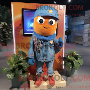 Orange hindbær maskot...