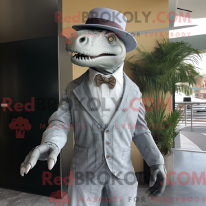 Grå Iguanodon maskot...