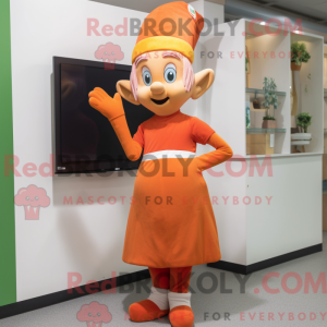 Postava maskota oranžového...