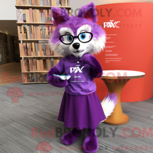 Purple Fox-maskotdraktfigur...
