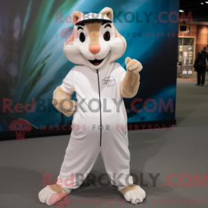 Mascotte de Chipmunk blanc...