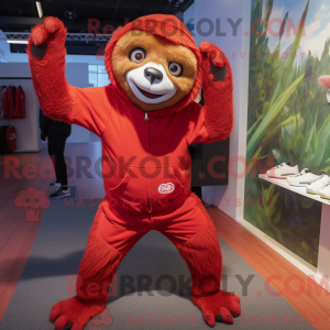 Red Sloth maskotdraktfigur...