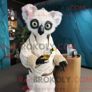 Cream Lemur maskot...