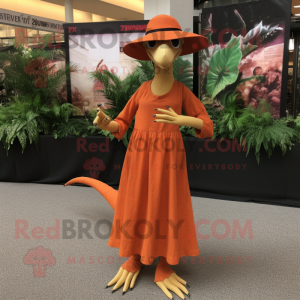 Orange Coelophysis maskot...