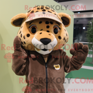 Brauner Leopard Maskottchen...