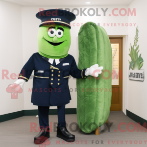 Granatowy sprzedawca maskot...