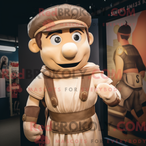 Tan Roman Soldier mascot...