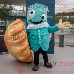 Cyan Croissant maskot...
