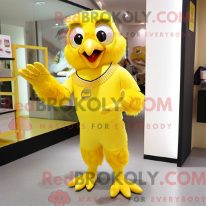 Citrongul ørn maskot...