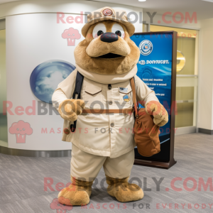 Tan Gyro maskot kostume...