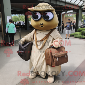 Tan Gyro mascot costume...