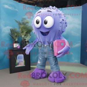 Purple Jellyfish mascot...