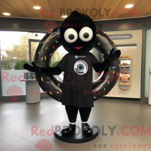 Sort Bagels maskot kostume...