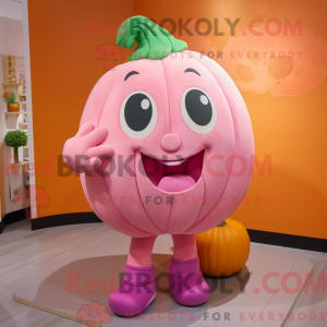 Pink græskar maskot kostume...
