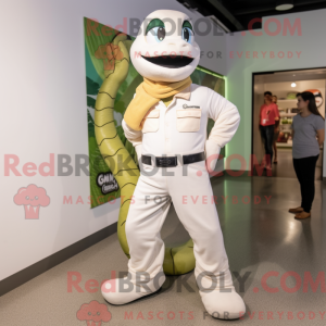 Hvid Anaconda maskot...