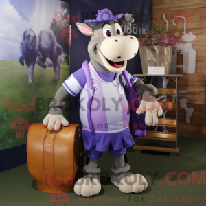 Lavendel Zebu maskot...