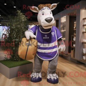 Lavendel Zebu maskot...