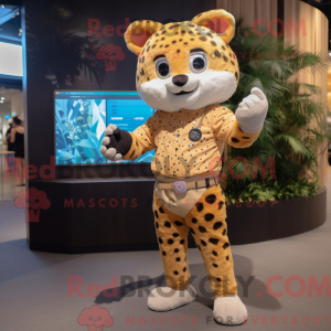 Tan Leopard-mascottekostuum...