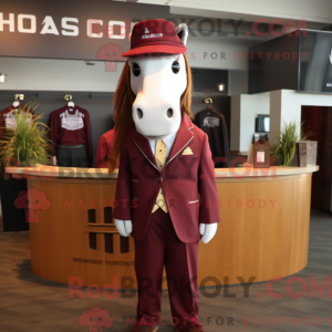 Maroon Horseshoe maskot...