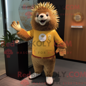 Gold Porcupine mascot...
