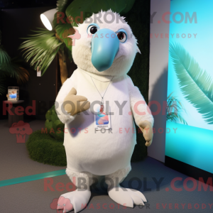 Wit Kiwi-mascottekostuum...