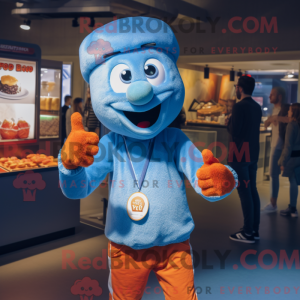 Blue Currywurst mascot...