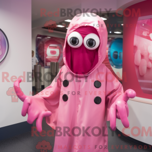 Pink Fried Calamari maskot...