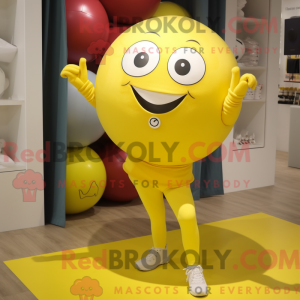 Yellow Baseball Ball mascot...
