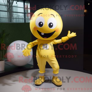 Gul baseball bold maskot...