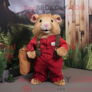 Maroon marsvin maskot...