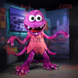 Magenta Kraken máscara de...