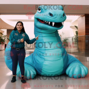 Turkis Titanoboa maskot...
