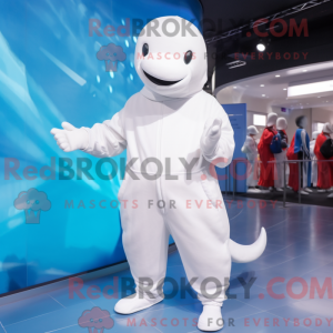 Hvid Beluga Whale maskot...