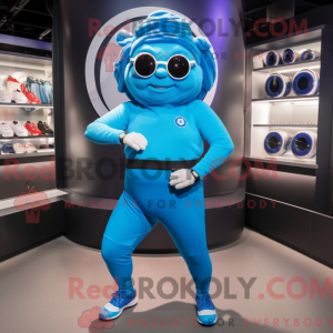 Blauw Gyro-mascottekostuum...