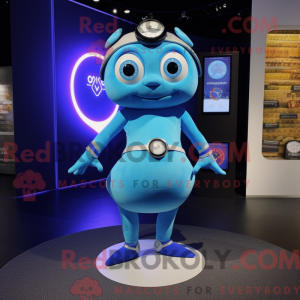 Blue Gyro mascot costume...
