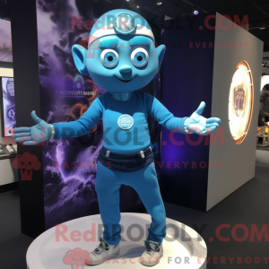 Blue Gyro mascot costume...