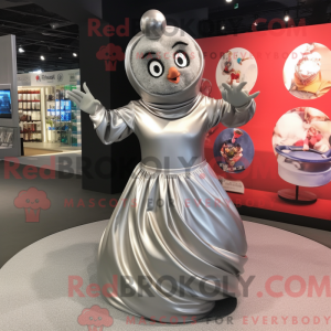 Silver Contortionist mascot...