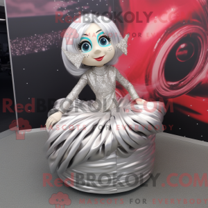 Silver Contortionist mascot...