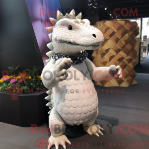 Hvid Ankylosaurus maskot...
