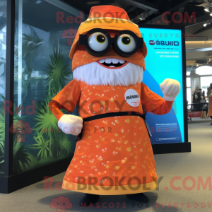 Orange Sushi maskot kostume...