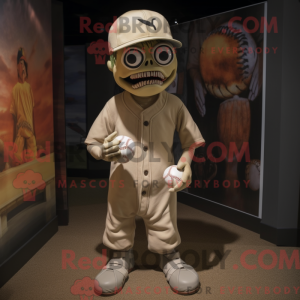 Tan Undead maskotdraktfigur...