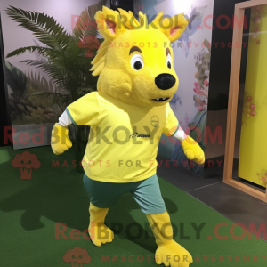 Citrongul vildsvin maskot...