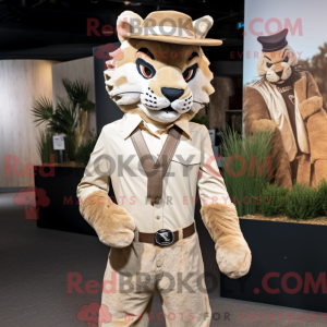 Tan Lynx máscara kledd com...