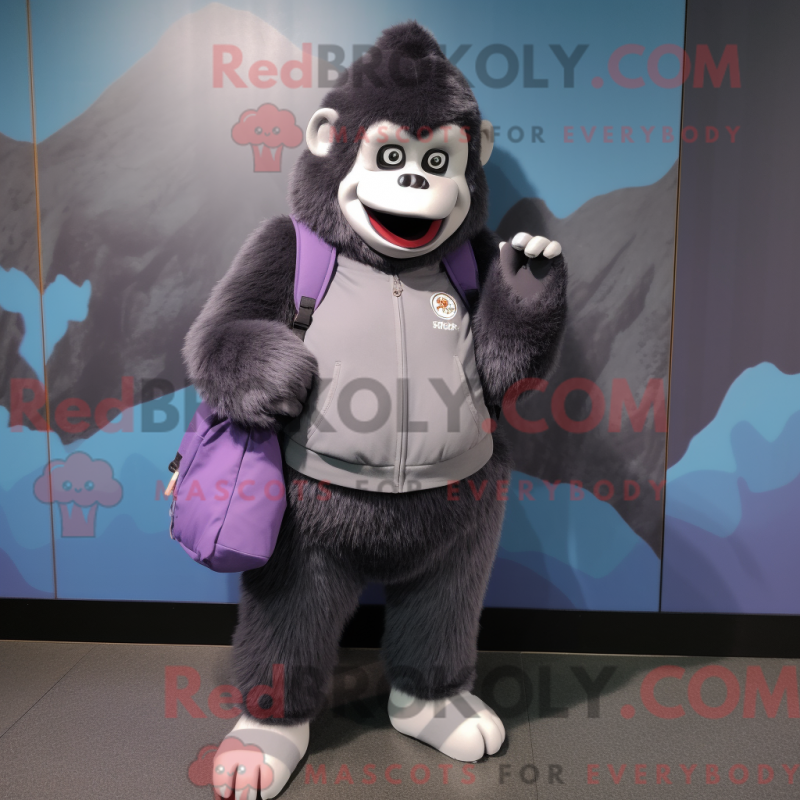 Máscara de gorila com caraterísticas elegantes com culotes e calças justas - Gorilas mascotes - REBROKO_319684 - RedBrokoly.com