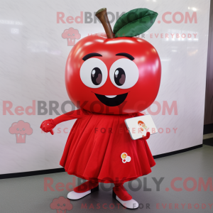 Rød æble maskot kostume...
