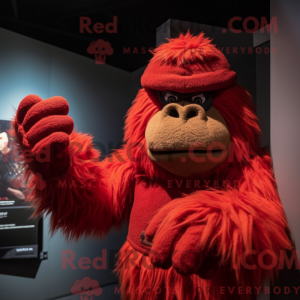 Red Sasquatch mascot...